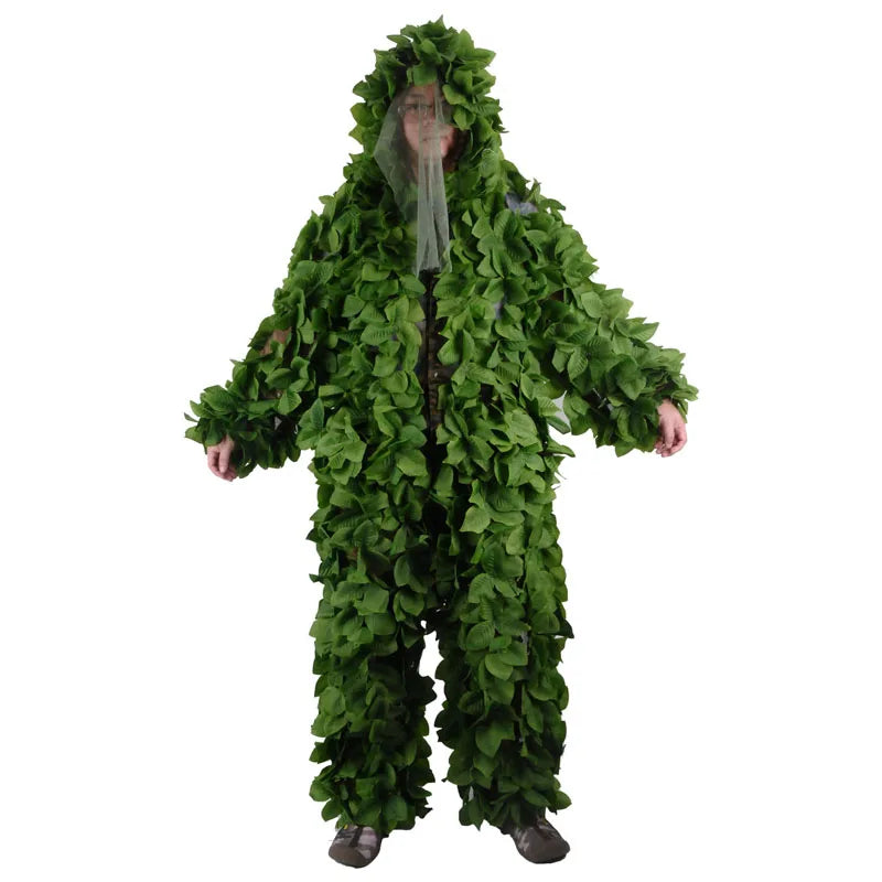 Camouflage Leaves Green Leaves Suit Hunting