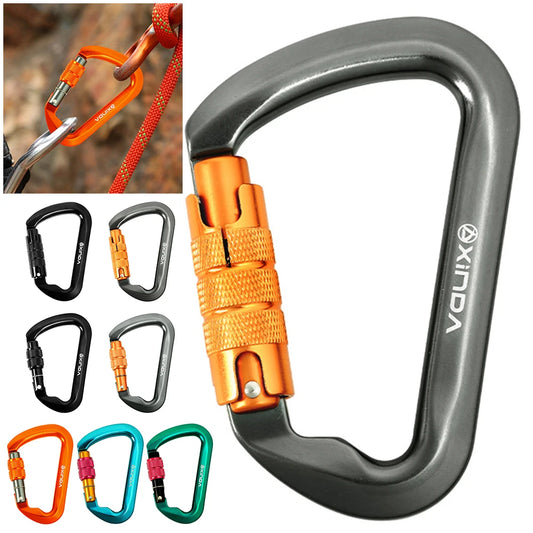 30kN Climbing Carabiner Heavy Duty Locking Carabiner Rock Climbing Carabiner for Rock Climbing Rappelling and Mountaineering