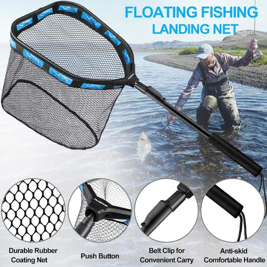 Floating Fishing Net  Rubber Coated Landing Net