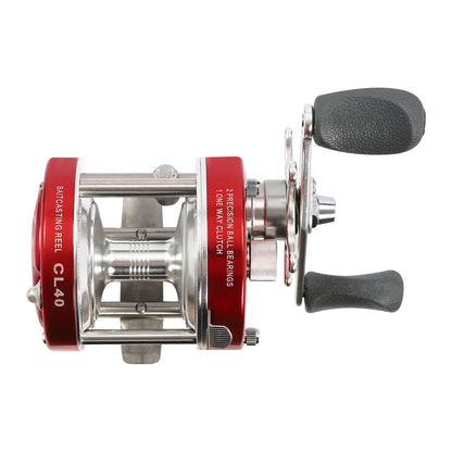 Round Baitcasting Reel Conventional Reel for Catfish #40 Left/Right Hand Baitcasting Fishing Reel