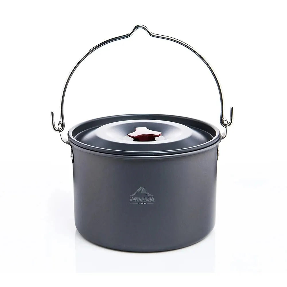 4L Camping Hanging Pot Cookware Outdoor Bowler Tableware