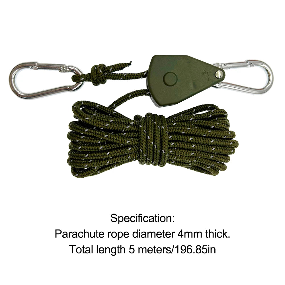 Tent Rope Multifunction Parachute Cord Adjust Buckle  Outdoor Camping Hiking Durable Tent Accessories