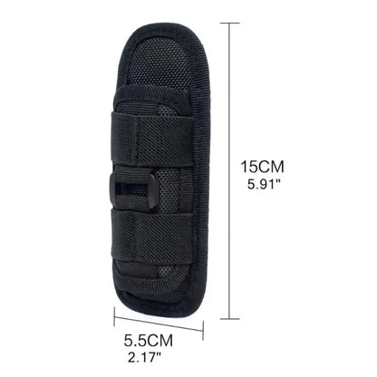 Tactical Flashlight Pouch Belt Torch Bag Durable Hunting Lighting Accessory