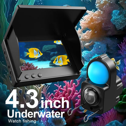 Portable Fish Depth Finder Water Handheld   LCD Fish Finder Underwater 120° Fishing Camera With Night Vision