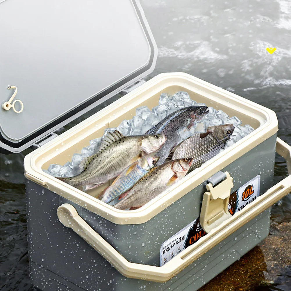 Live Fish Bucket Camping Cooler Box 10L Live Fish Bait Bucket Car Ice Bucket Fish Protection Bucket Fishing Accessories