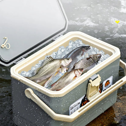 Live Fish Bucket Camping Cooler Box 10L Live Fish Bait Bucket Car Ice Bucket Fish Protection Bucket Fishing Accessories