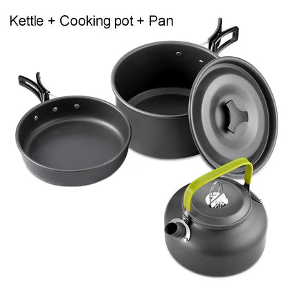 Camping Cooking Set Outdoor Aluminum Lightweight Equipment