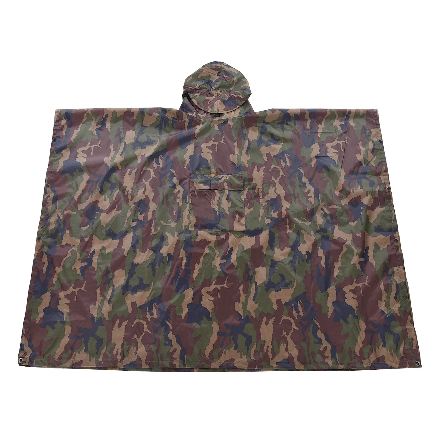 Hooded Rain Poncho with Pocket Lightweight Waterproof Rain Coat Sun Shelter for Men and Women Camping Hiking Traveling