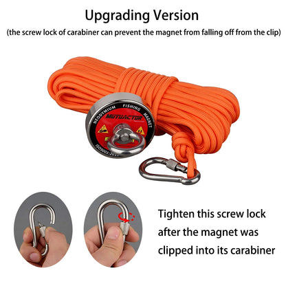 Lifting Magnet Set  Rope Permanent Pot Magnet  Outdoor Funny Tools Fishing