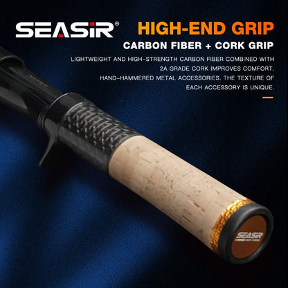 Silent Stream Spining Baitcasting Fishing Rod Carbon Fiber