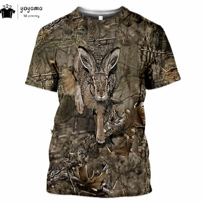 T shirts Animal Print Men's Clothing Fashion Street Pullover Short Sleeve Tees Summer Men's Clothing