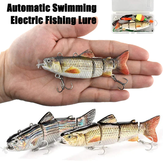 NEW 3.5in Automatic Swimbait Robotic Electric Fishing Lure Auto Multi Jointed Bait USB Rechargeable