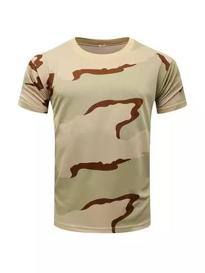 Men's Camo 3d Printed Shirt Outdoor Sports Casual Comfortable Clothing