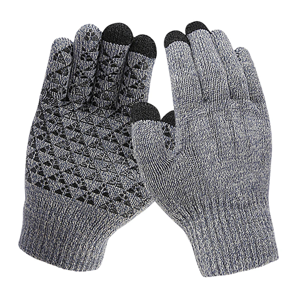 Winter Snowboard Gloves Touch Screen Knitted Gloves Hand Warmer USB Heated Gloves for Backpacking Mountaineering Riding Camping