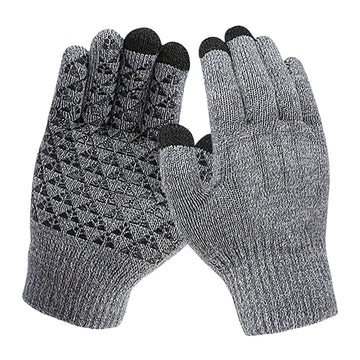 Winter Snowboard Gloves Touch Screen Knitted Gloves Hand Warmer USB Heated Gloves for Backpacking Mountaineering Riding Camping