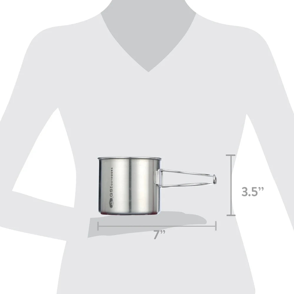 Lightweight Durable 1 Person Camping Table Set Stainless Steel Cutlery Plate Cup