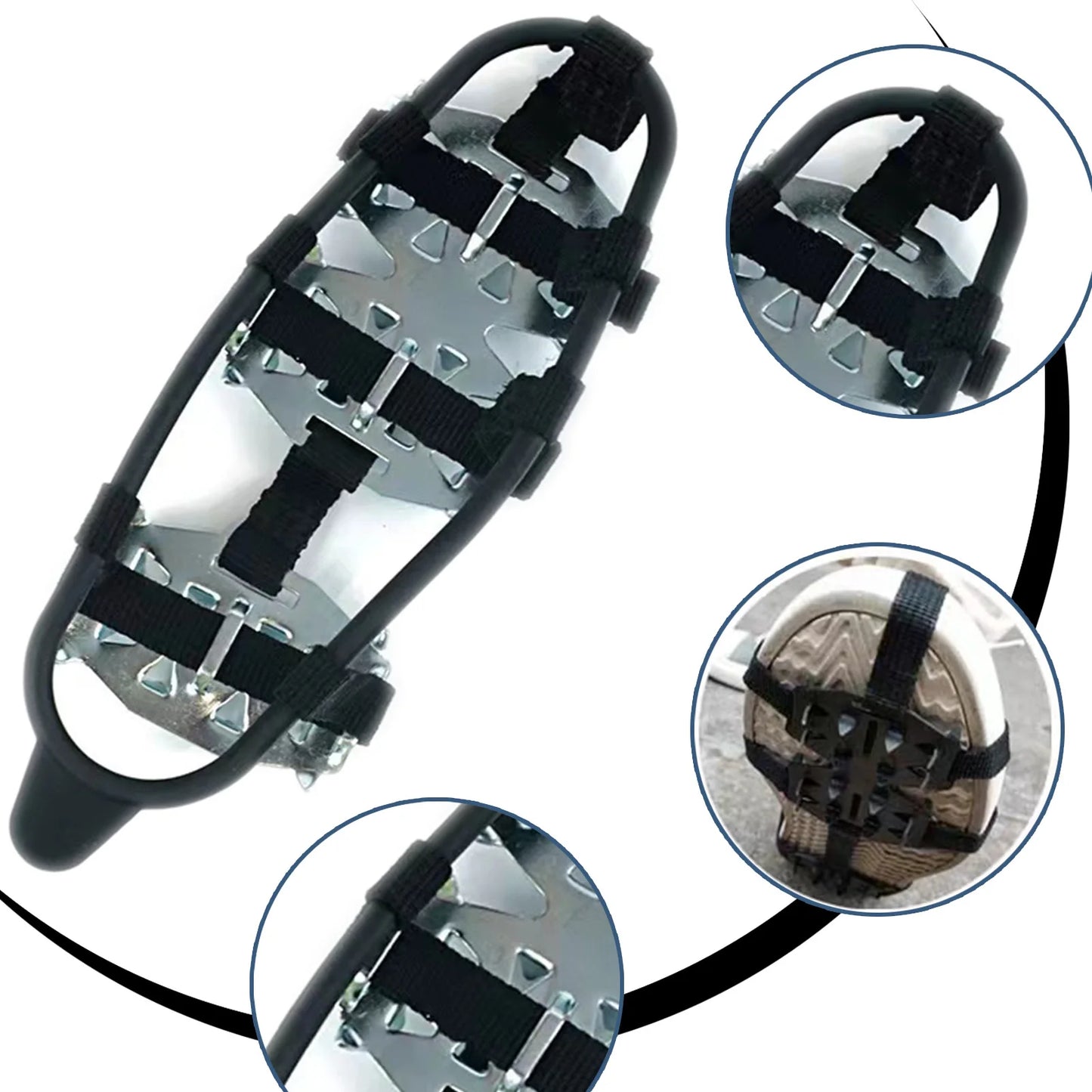 Non-Slip Ice Claw Shoe Spikes Versatile and Adaptable Climbing Boots Winter Gear Suitable for Outdoor Hiking MIAO-US