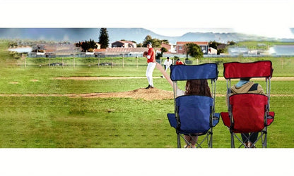 Camping Chair With Canopy, Outdoor Folding Lounge Chair
