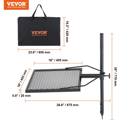 Premium Steel Campfire Grill Rack for Outdoor Cooking Camping Picnics Beach