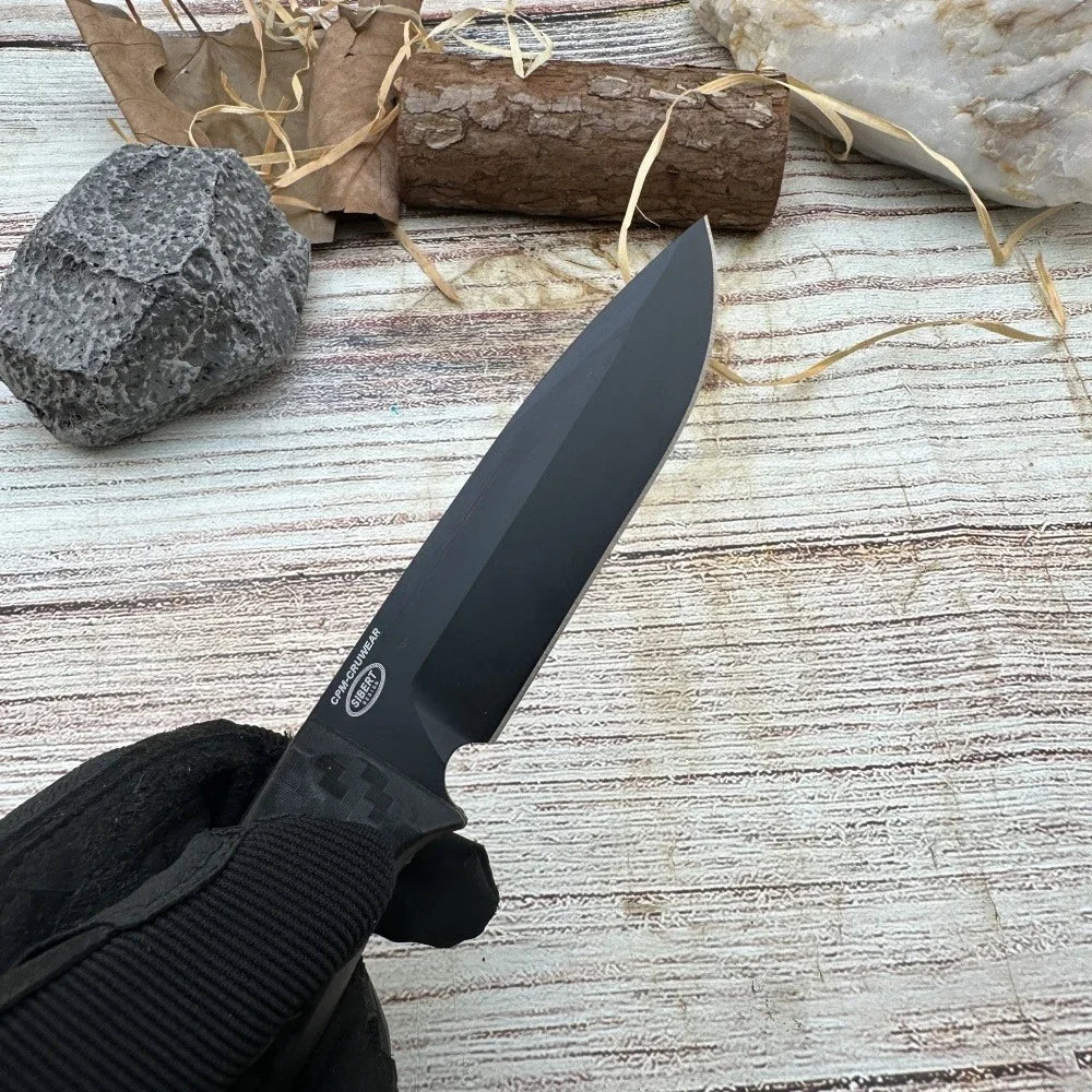 BM 163BK Straight Knife Nylon Fiber Handle D2 Blade Outdoor Combat Military Hunting Cutting Self-defense Multi-tools Men's Gift