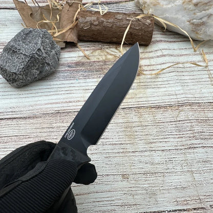 BM 163BK Straight Knife Nylon Fiber Handle D2 Blade Outdoor Combat Military Hunting Cutting Self-defense Multi-tools Men's Gift