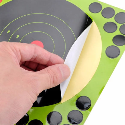 12 Inch Hunting Training Target Paper Cardboard Fluorescent Self-Adhesive Shooting Target Paper Splash Effect Sticker