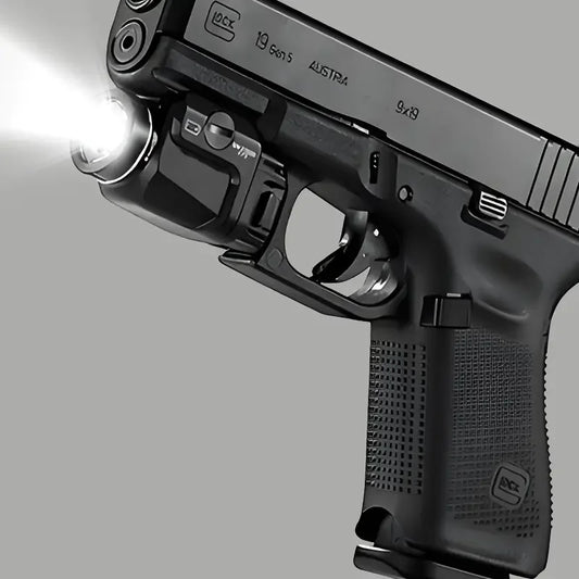 Compact Tactical Weapon Light, Includes High, Low Paddle Switches and Key Kit, Black