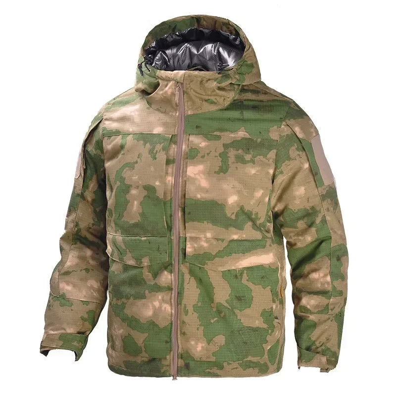 Hiking Tactical Jacket Men Winter Heating Jackets Windproof   Warm Hooded Coat  Windbreaker Hunting Camping Coats