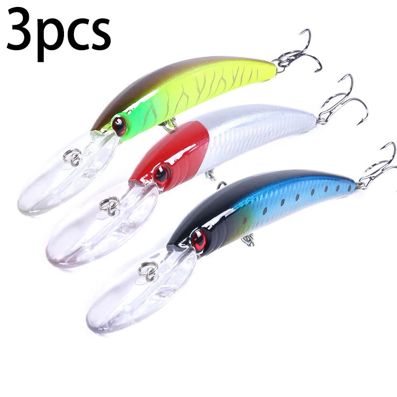 HENGJIA 1pcs 15cm 15g  Deep Diving Jerkbait Artificial Hard Bait Fishing Wobblers Minnow Lure for Bass Pike Carp Fishing  Tackle