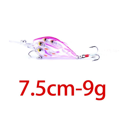 HENGJIA 1pc Diving Depth Crankbait Fishing Lures Swimbait Isca Artificial Bait floating Fishing Wobblers 7.5cm 9g pesca peche