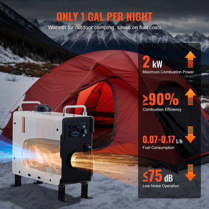 All in One Diesel Air Heater with Remote Control Display Screen