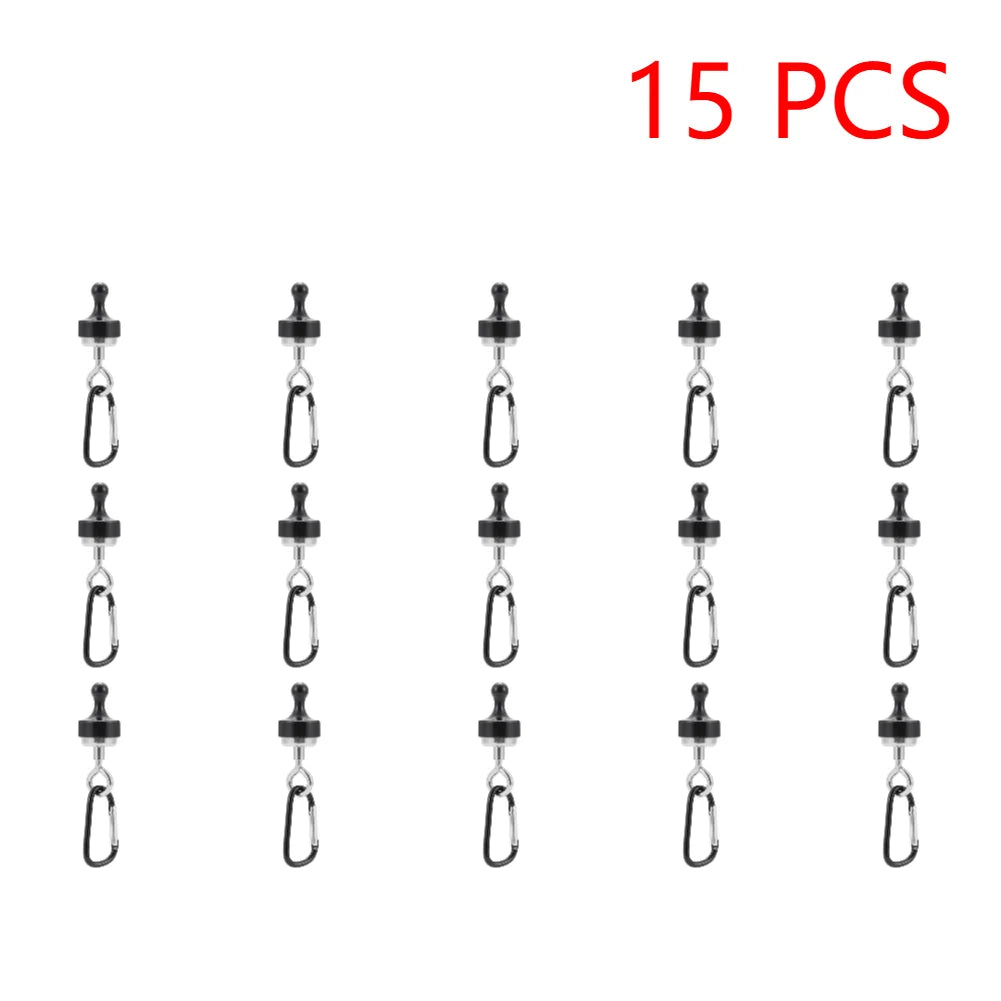 30-1PCS Camping Magnetic Hook Strong Suction Separable Multifunctional Outdoor Tent Canopy Carabiner Magnet Hanger Clip Tools