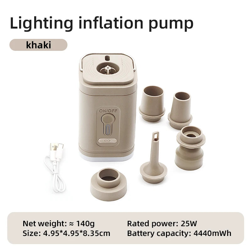 Wireless Air Compressor USB Charging Inflator/Deflator Pumps for Outdoor Camping