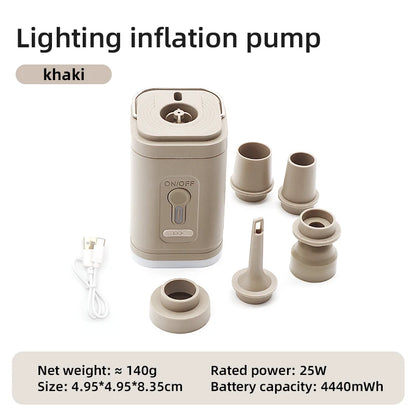 Wireless Air Compressor USB Charging Inflator/Deflator Pumps for Outdoor Camping