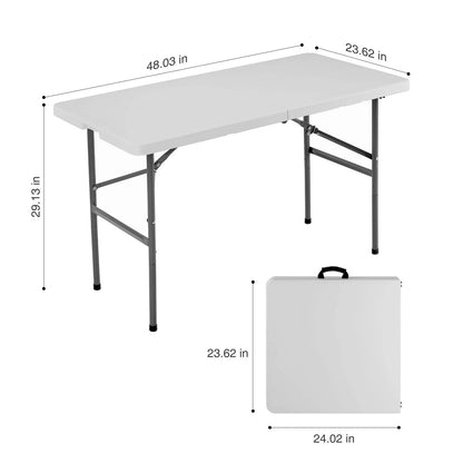 JHK-Outdoor Portable Folding Table, Heavy Duty Foldable Table with Carrying Handle, Safety Lock for Camping, Picnic, Dining