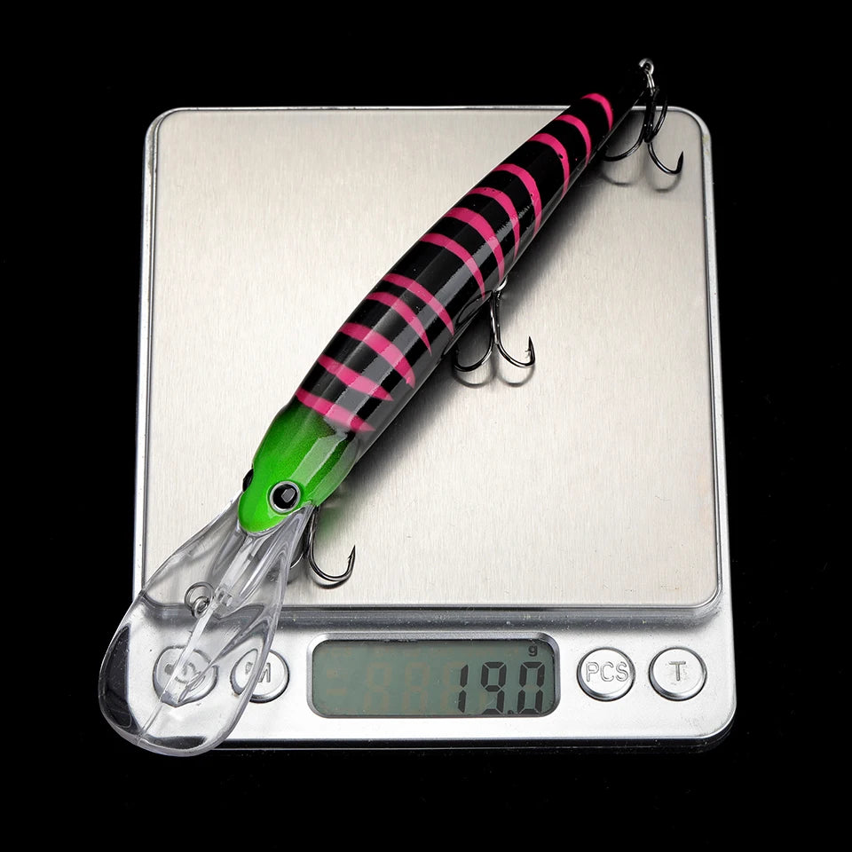 WALK FISH 1PCS Floating Minnow Lure 120mm/20g Trolling Wobbler Crankbait Bandit Minnow Bass Pike Bait Saltwater Fishing Tackle