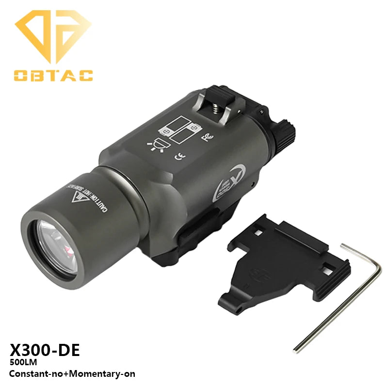 Metal Flashlight Strobe Scout Light Hunting Weapon Scout Light Fit 20mm Rail