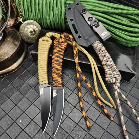 Outdoor Professional Hunting Knife with Sheath MKC 440c Blade Self-defense Tactical Defense Tool Mountaineering Knife Men's Gift