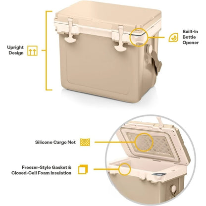 Best - Ultra-Light 22 Quart Hard Cooler Insulated Portable Ice Chest Box for Drink, Beverage, Beach, Camping,Picnic,Fishing,Boat