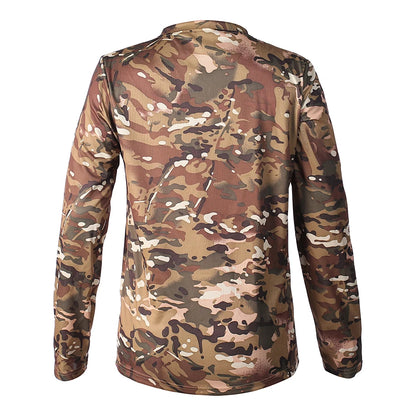 Long-Sleeve T-Shirt Anti-Sweat   Shirts Breathable Camo  Hunting Clothes Men Elasticity Sun-Protective Top