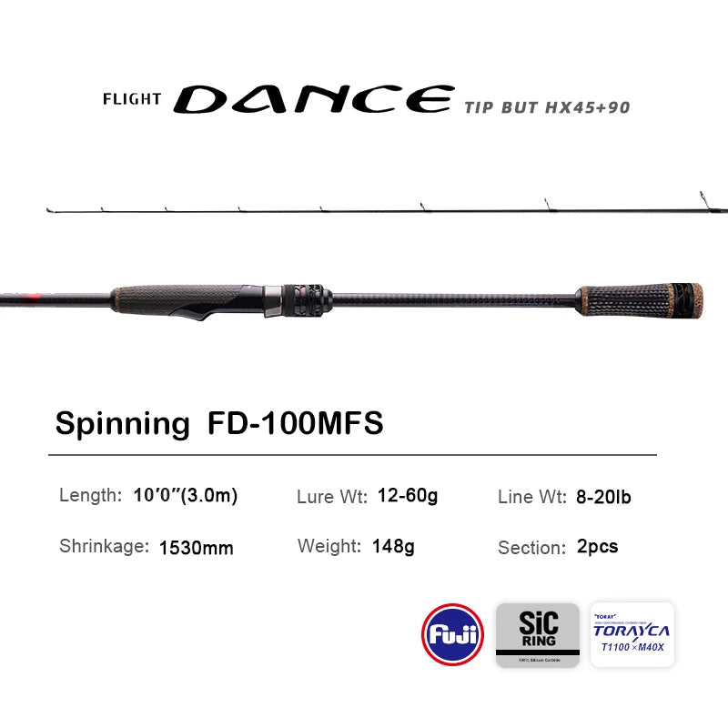 10FT Spinning Rod For Bass High Carbon Long Throwing Fishing Rod  Accessories,