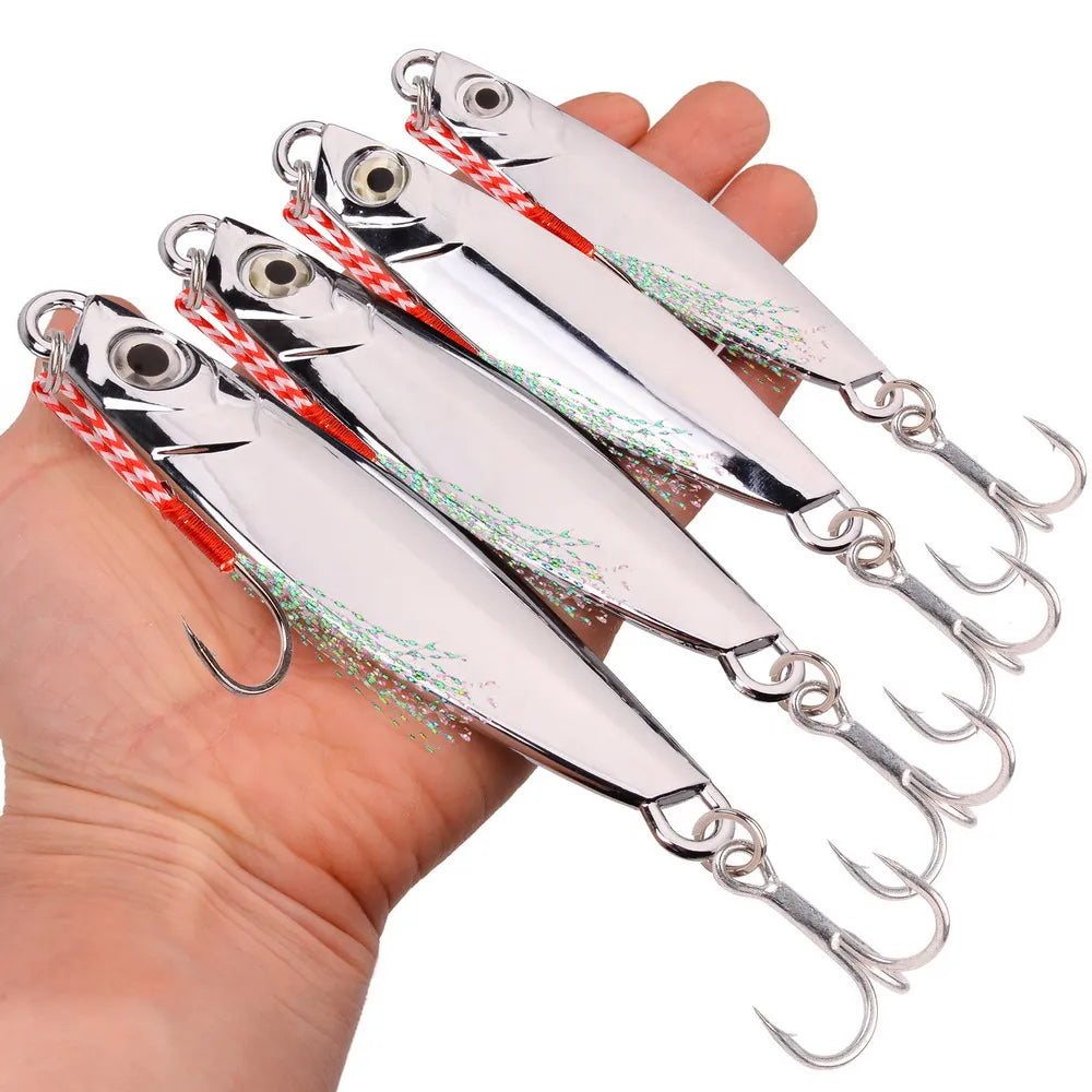 Metal Jig Fishing Lure Shore Cast Hook Swimbait Artificial Bait