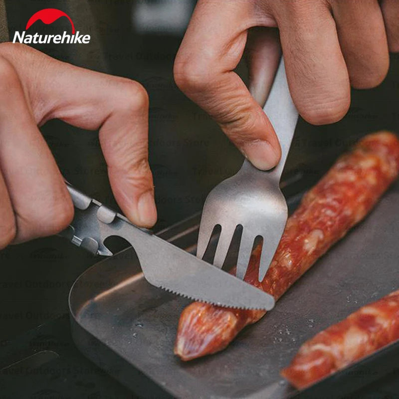Titanium Camping Supplies Knife/Fork/Spoon 3-In-1