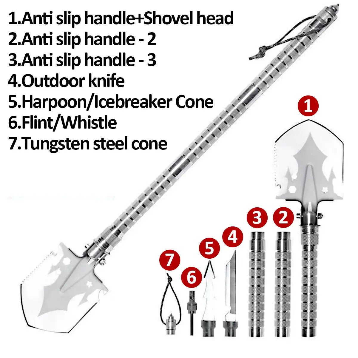 Shovel Outdoor Survival Equipment Self-Defense Tools Camping Accessories