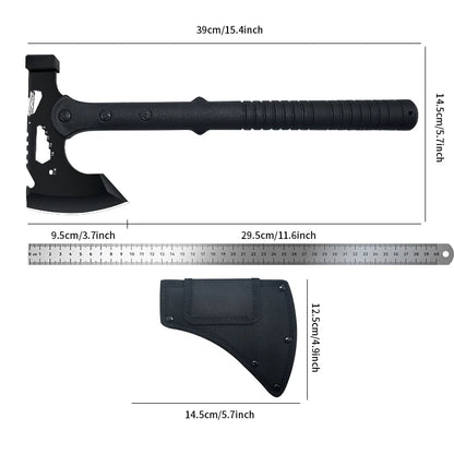 Outdoor camping axe, survival travel hand axe, multifunctional