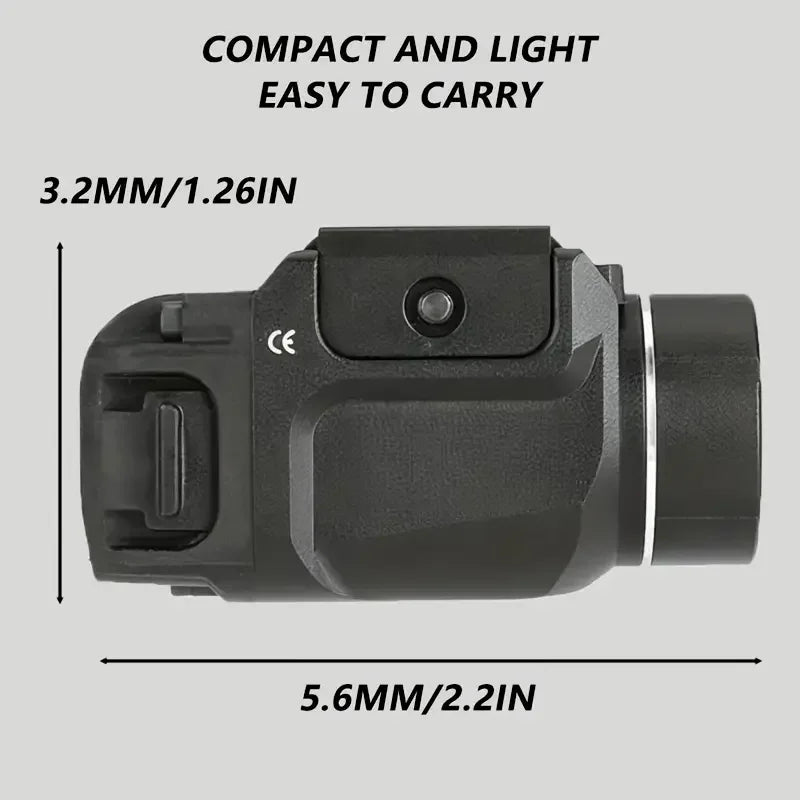 Compact Tactical Weapon Light, Includes High, Low Paddle Switches and Key Kit, Black