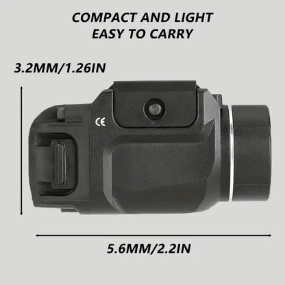 Compact Tactical Weapon Light, Includes High, Low Paddle Switches and Key Kit, Black