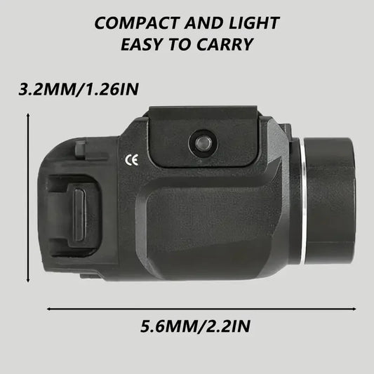 Compact Tactical Weapon Light, Includes High, Low Paddle Switches and Key Kit, Black
