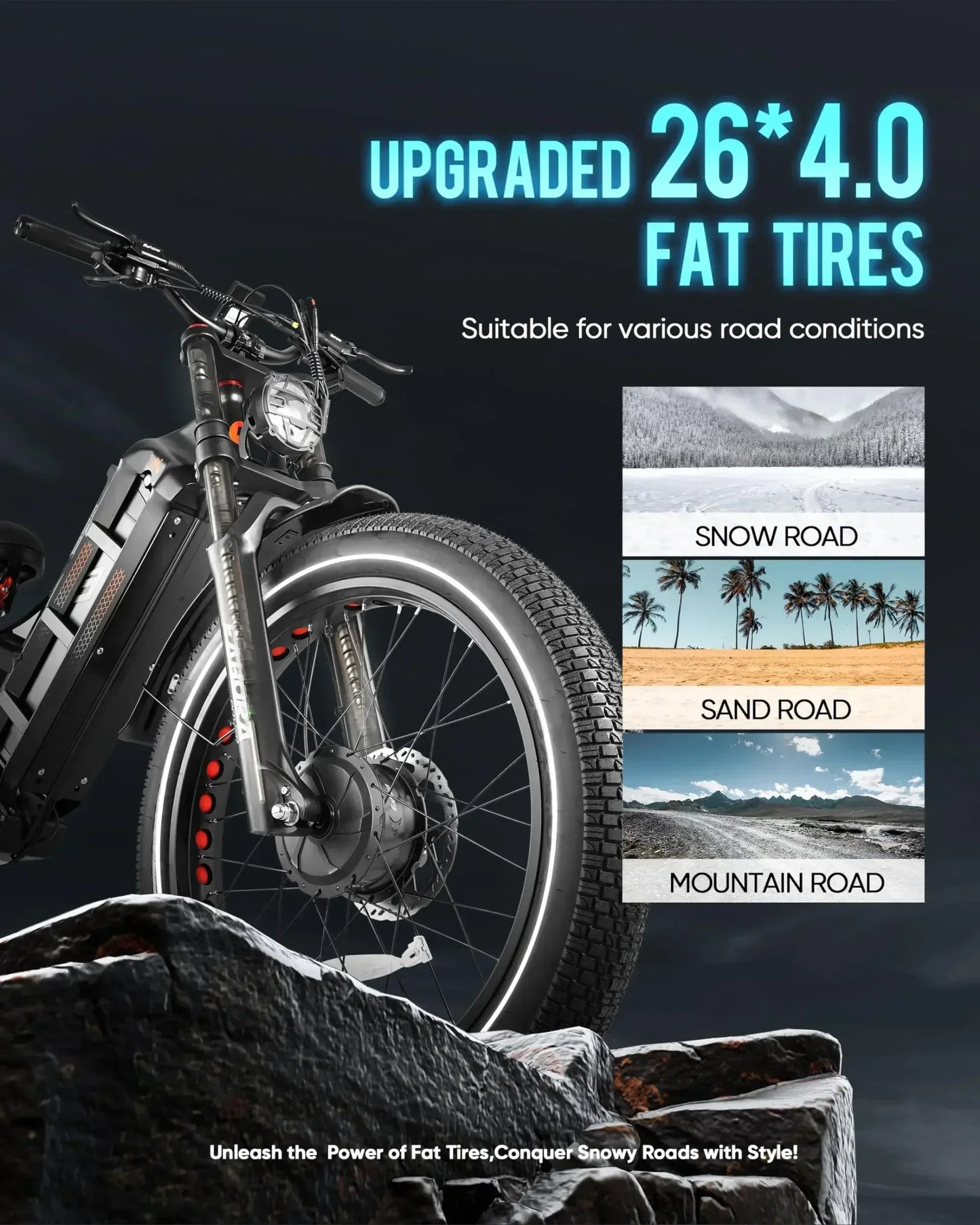 Romeo P2 Electric bike High power motor 52v 60ah lithium battery E-bicycle  Adult mountain off-road Hybrid power Electric BIKE