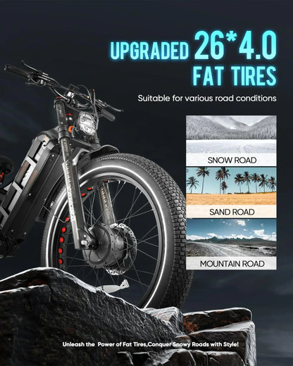 Romeo P2 Electric bike High power motor 52v 60ah lithium battery E-bicycle  Adult mountain off-road Hybrid power Electric BIKE